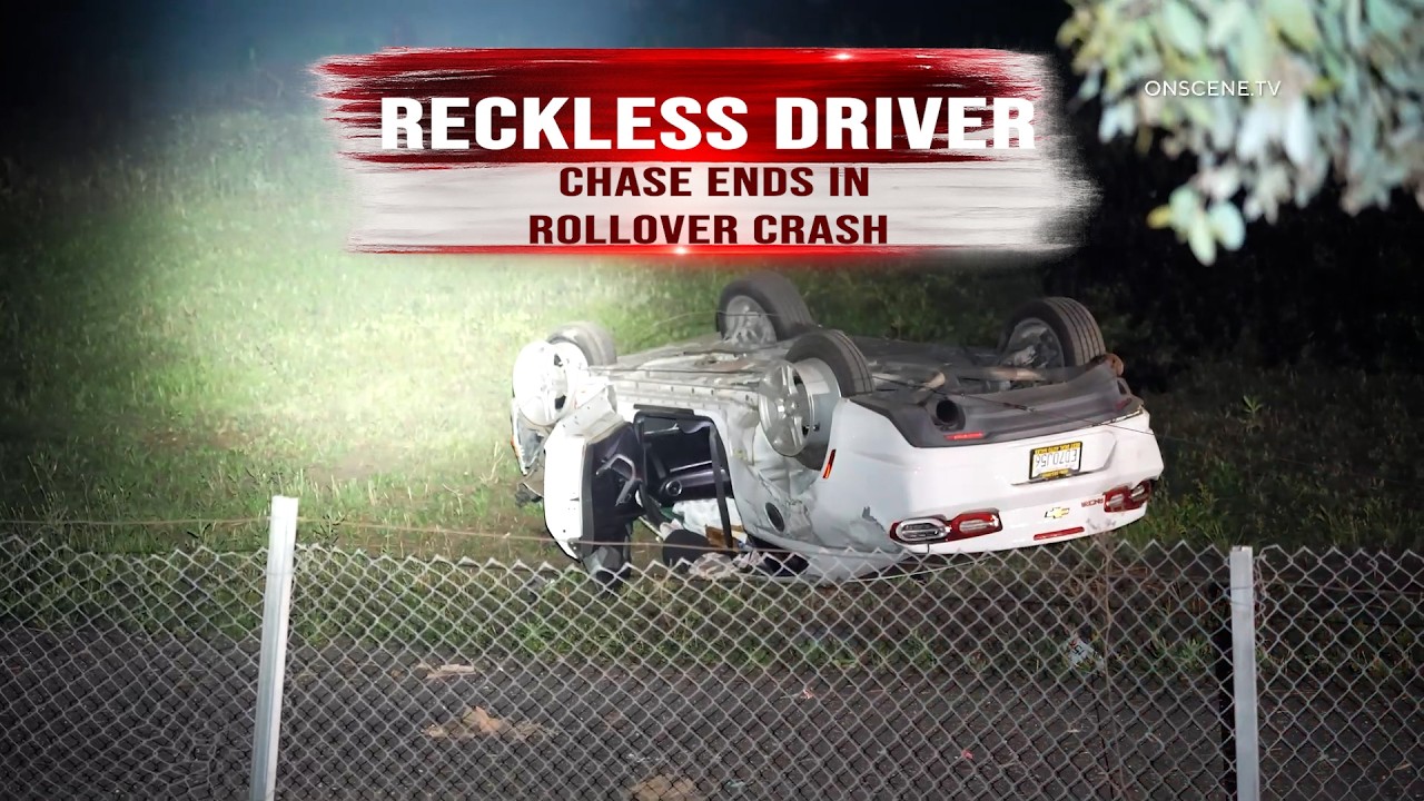 Reckless Driver Chase Ends in Rollover Crash