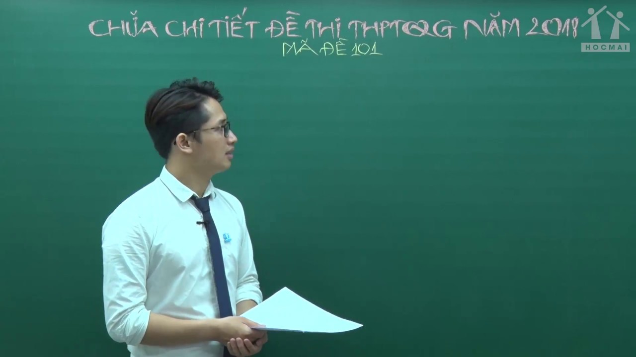Thi THPTQG 2018 - Chữa đề Toán 2018 (Mã đề 101)
