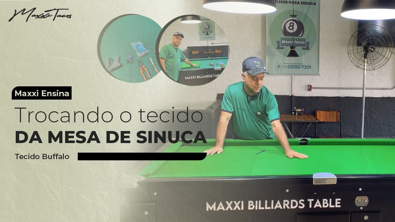 APRENDA A TROCAR O TECIDO DA MESA DE SINUCA