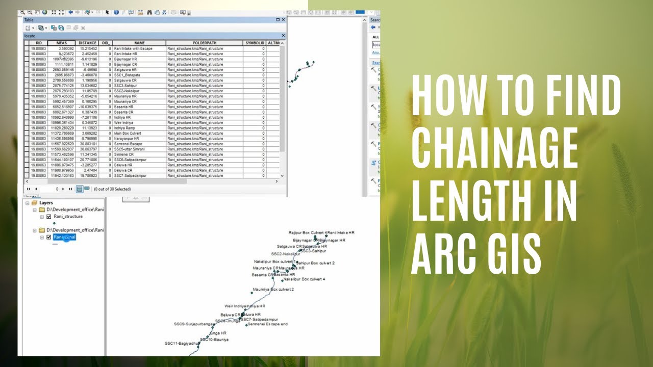 How to find chainage length in Arc GIS