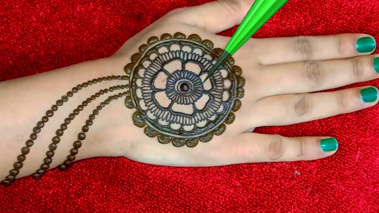 गोल टिक्की करवाचौथ 2020 स्पेशल आसान मेहँदी डिज़ाइनEasy Gol Tikki Mandala Jewellery Mehndi Designs
