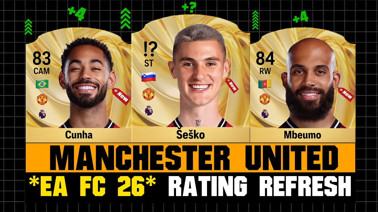 FIFA 26 | MANCHESTER UNITED PLAYER RATINGS (EA FC 26)! 👹🔥 | ft. Cunha, Mbeumo, Sesko