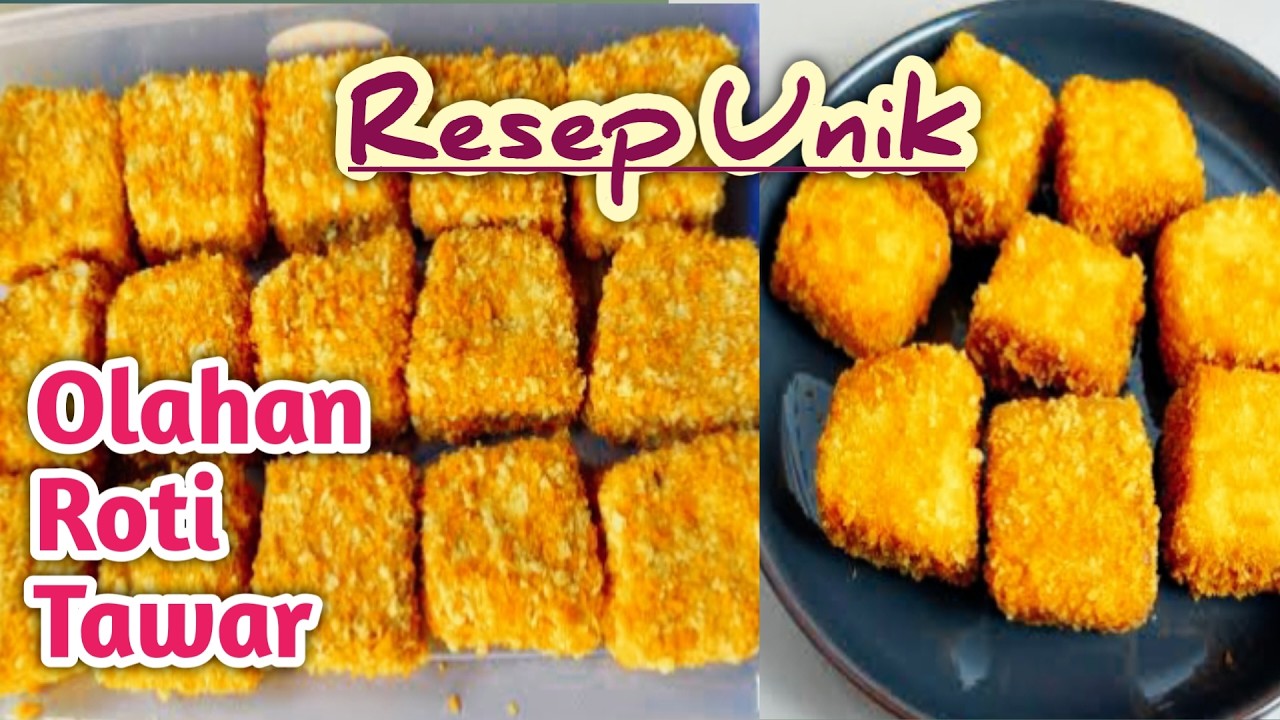 Resep Unik Roti Krispy Isi Coklat Macha #jajanaan #gorengan #rotitawar 