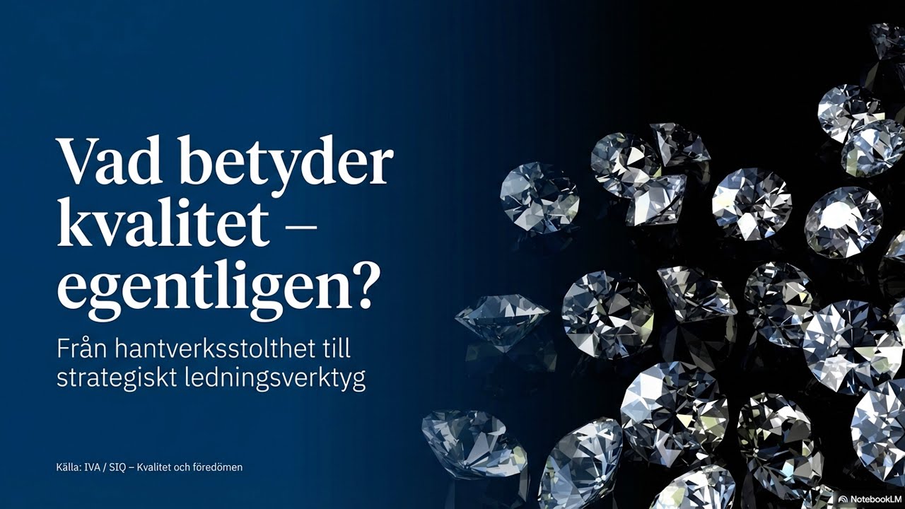 Kvalitet | EP 03 | Vad är kvalitet – egentligen? | Från hantverk till strategiskt ledningsverktyg