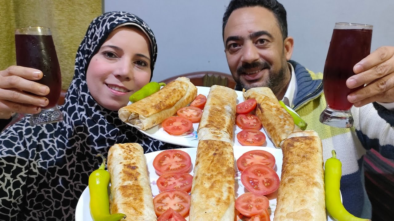 تحدي الشاورما دجاج 🍗 من ايد زوجتي امال ياسلام