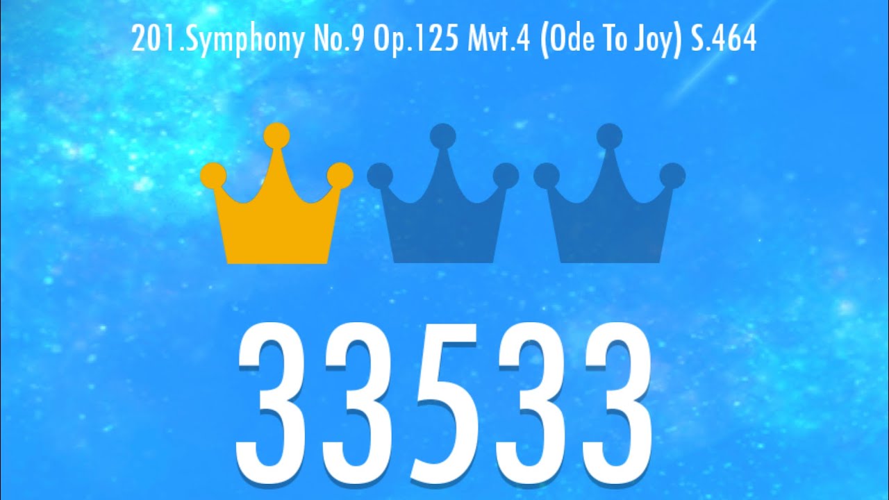 [Beethoven, Liszt] Symphony no.9 (Mvt.4 Ode to Joy) Piano Tiles Umod CALC
