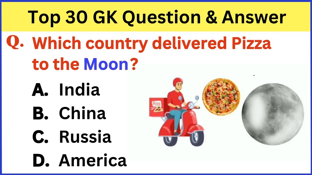 Top 30 GK Questions and Answers in India 2024 | Best Quiz Questions with Answers | World GK Question