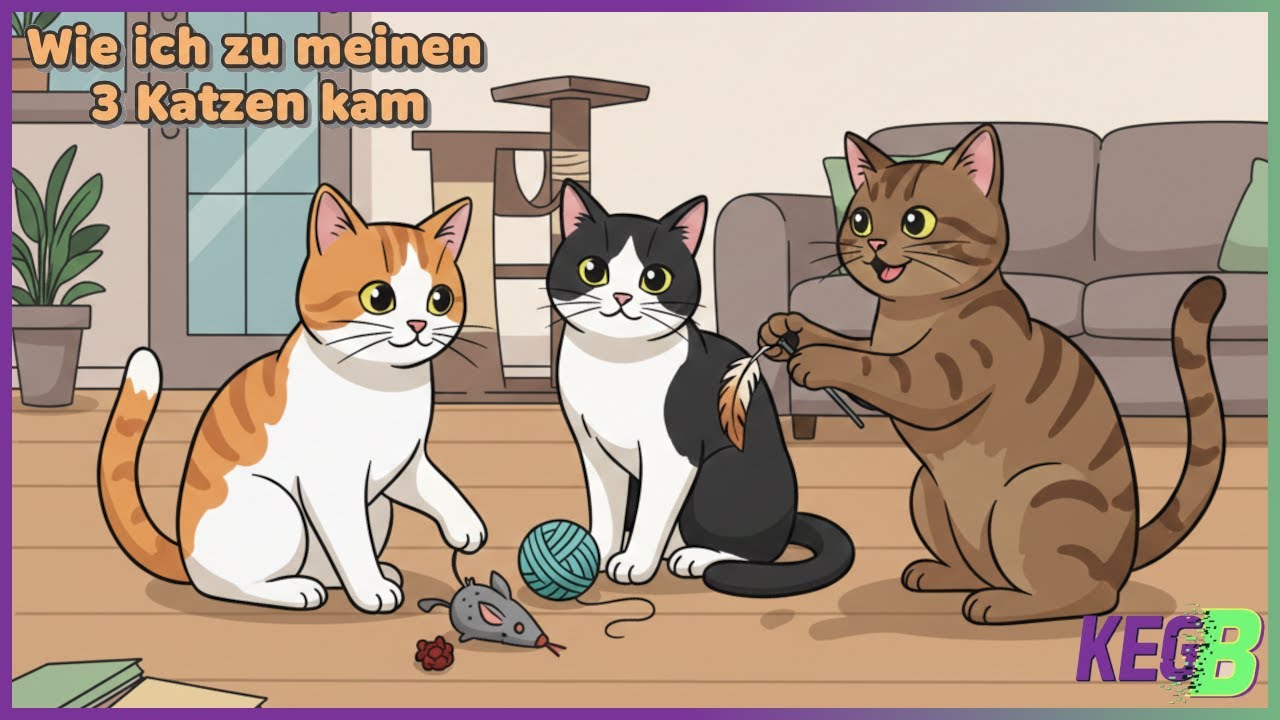 Wie ich zu meinen 3 Katzen kam 🐈 & Die Story vom kurzen Gast 🐈‍⬛