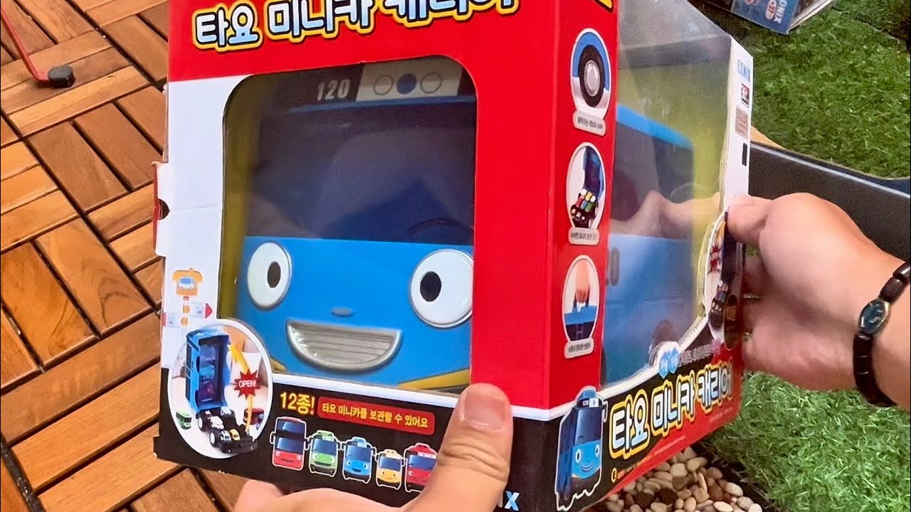 Unboxing Mainan Tayo Carrier Box - Tayo Robot Transformation - Tayo The Little Bus