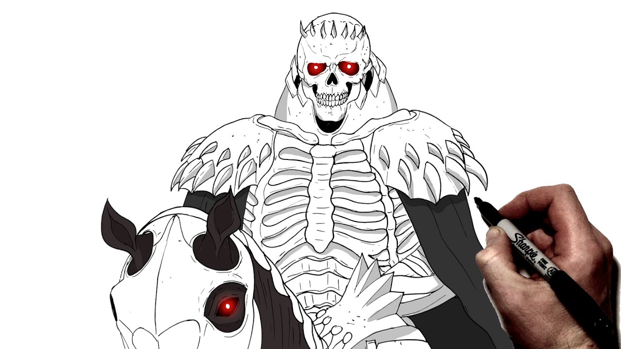 How To Draw Skull Knight | Step By Step | Berserk