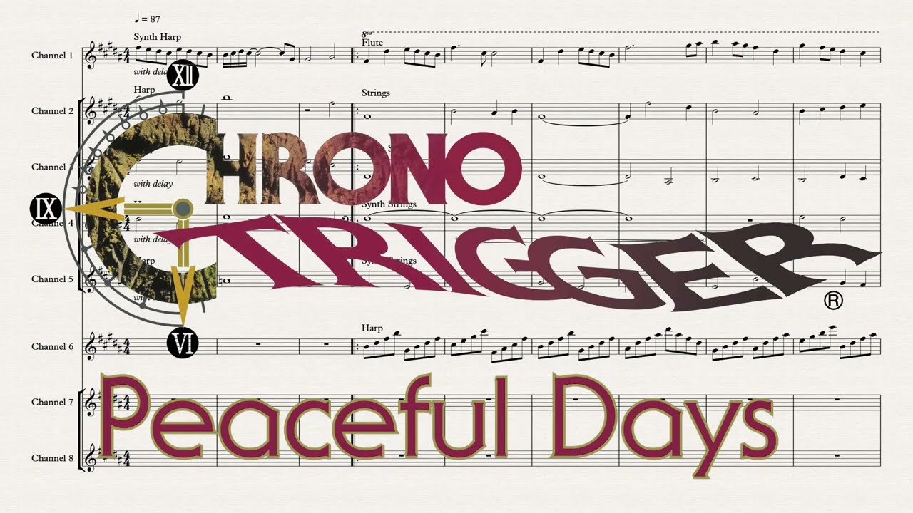Peaceful Days - Chrono Trigger (SNES, 1995) OST - Town Music Transcription