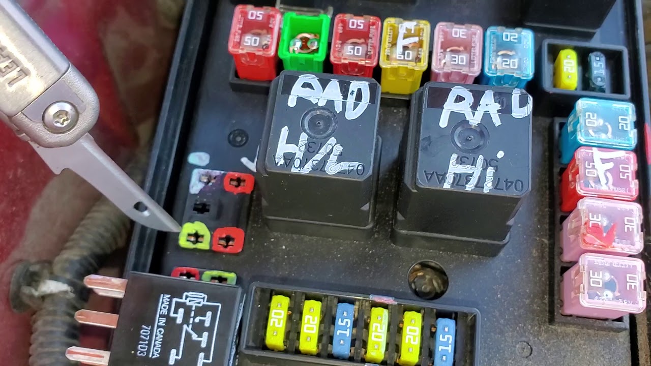 2007 Dodge Charger AC Fuse & Relay, Blower motor & HVAC fuses