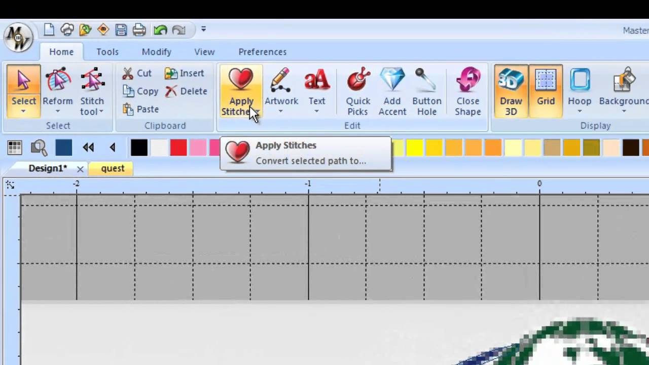 MasterWorks III - Lets Digitize! Digitizing a Logo from a backdrop