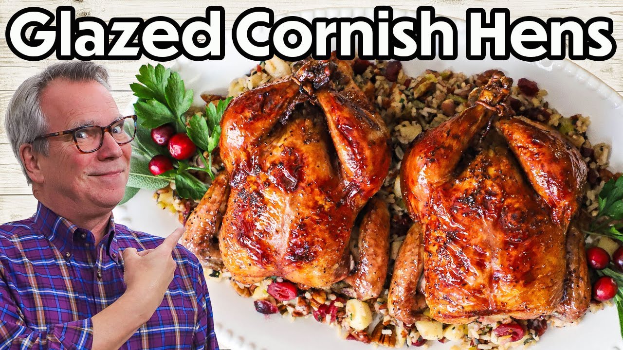 How To Make the BEST Glazed Cornish Hens with Wild Rice Stuffing