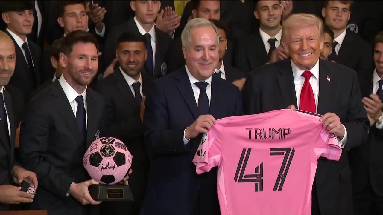 Messi, Inter Miami meet President Trump at White House after 2025 MLS Cup championship