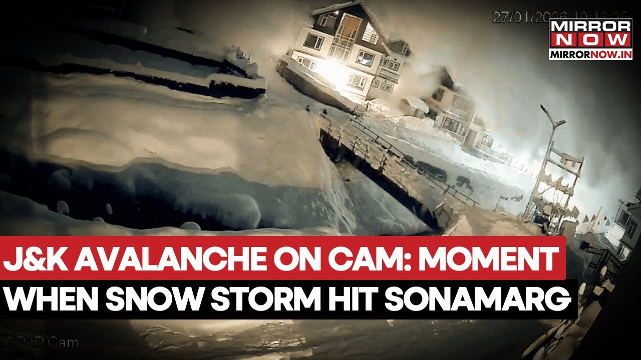 On Camera: Massive Avalanche Slams J&K&rsquo;s Sonamarg, Houses Buried Under Snow | Watch