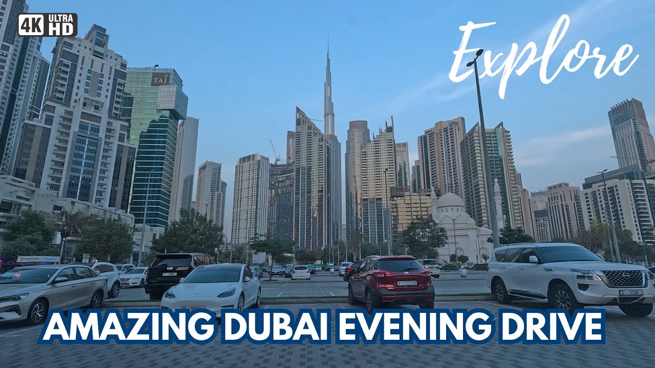 Business Bay - Al Barsha Drive | Sheikh Zayed Road | Dubai Evening City Flow | Dubai Skyline Energy