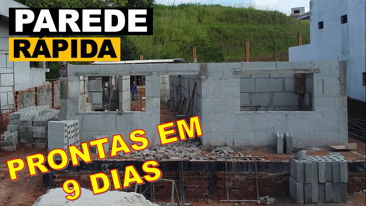 Construí todas as paredes da casa em apenas 9 dias.