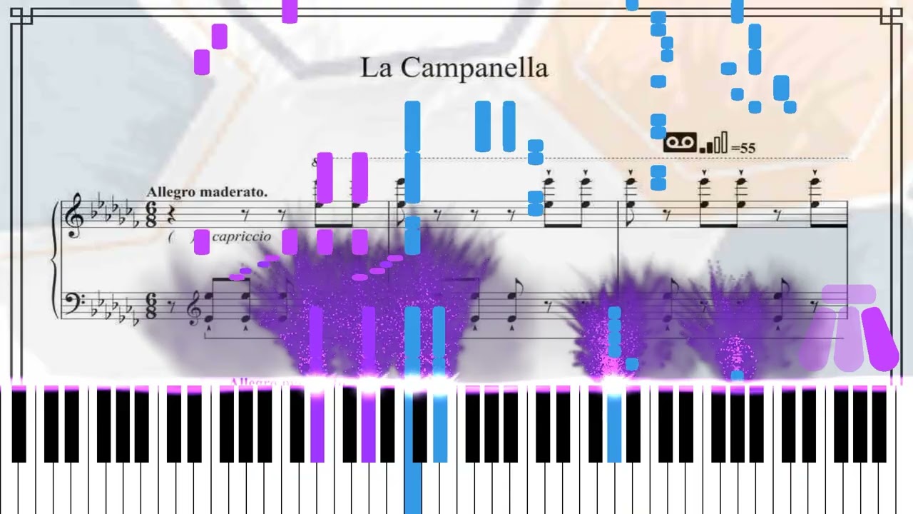 Free Piano Sheet La Campanella in G-sharp Minor, S. 141/3 by Franz Liszt