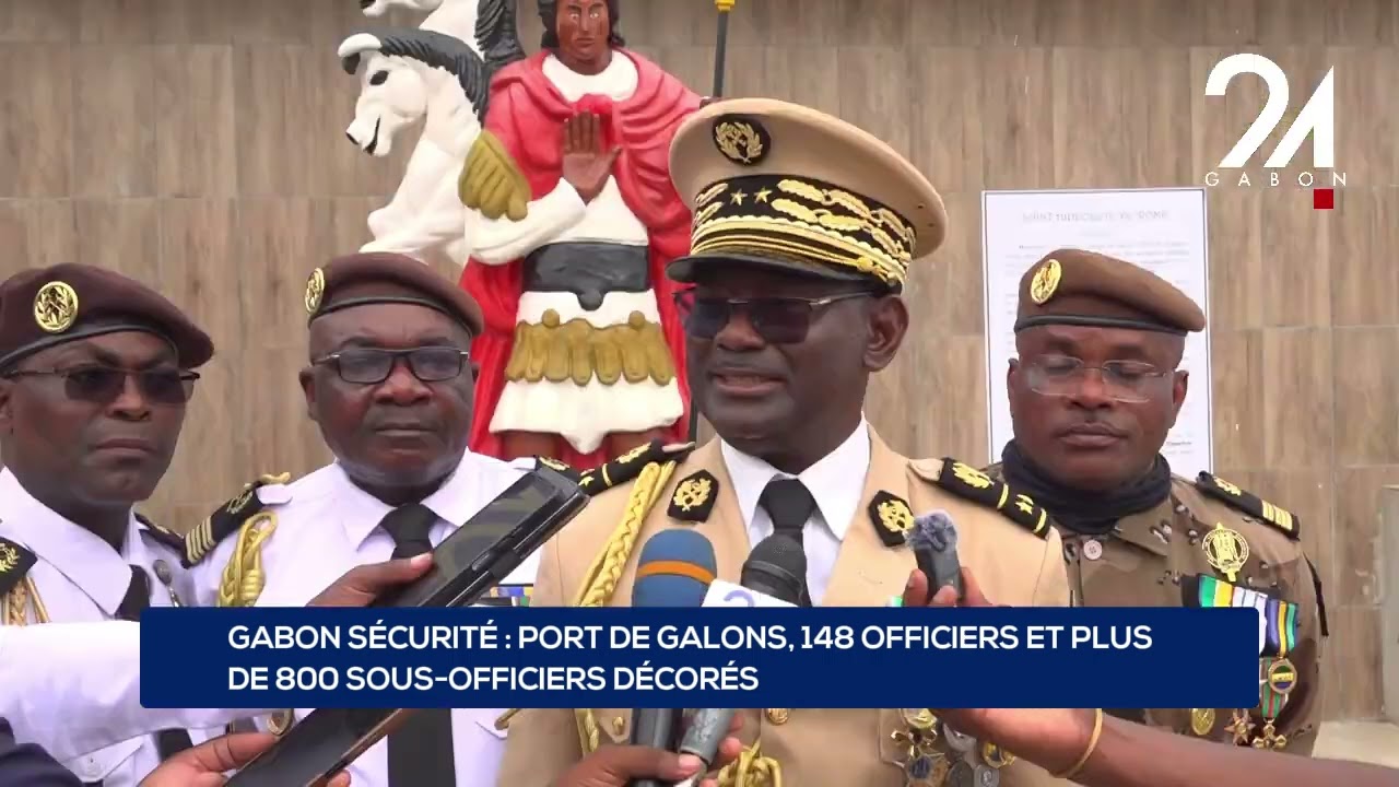 GABON SÉCURITÉ : PORT DE GALONS, 148 OFFICIERS ET PLUS DE 800 SOUS-OFFICIERS DÉCORÉS
