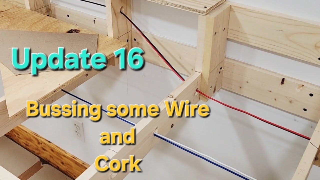 HO benchwork update 16 Bus wire and some cork