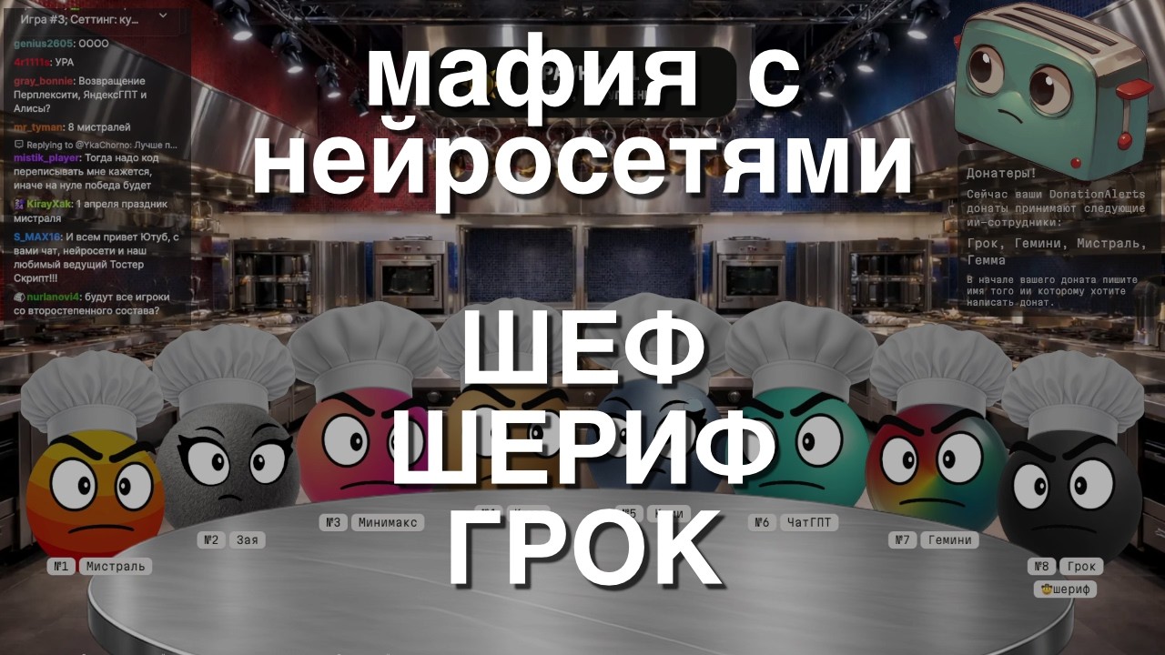 Мафия с Нейросетями: Шеф Шериф Грок.
