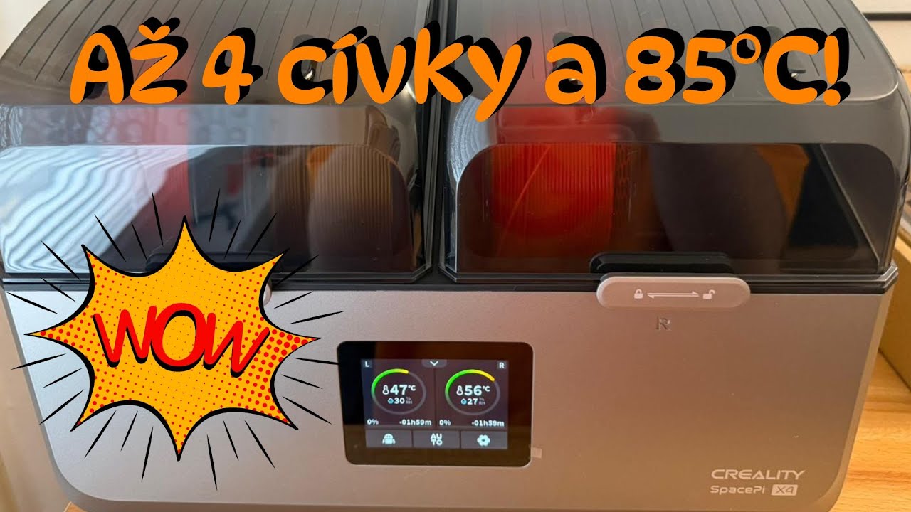 Creality SpacePi X4 - Sušička na 4 cívky filamentu s dosáhnutím až 85°C?!