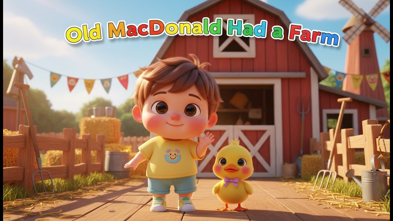 Old MacDonald Had a Farm – Nursery Rhyme, Toddler Learning, Animal Sounds, and Farm Fun