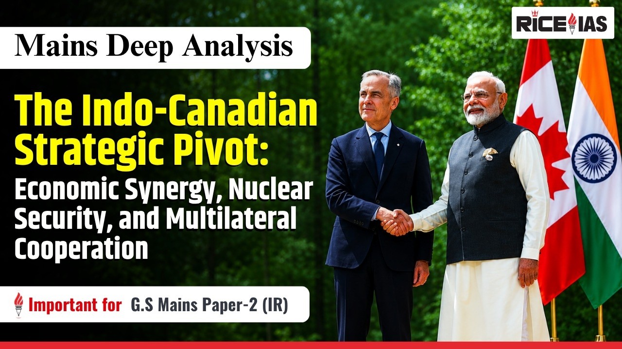 India&ndash;Canada Relations 2026: Strategic Partnership, Uranium Diplomacy & Indo-Pacific Cooperation