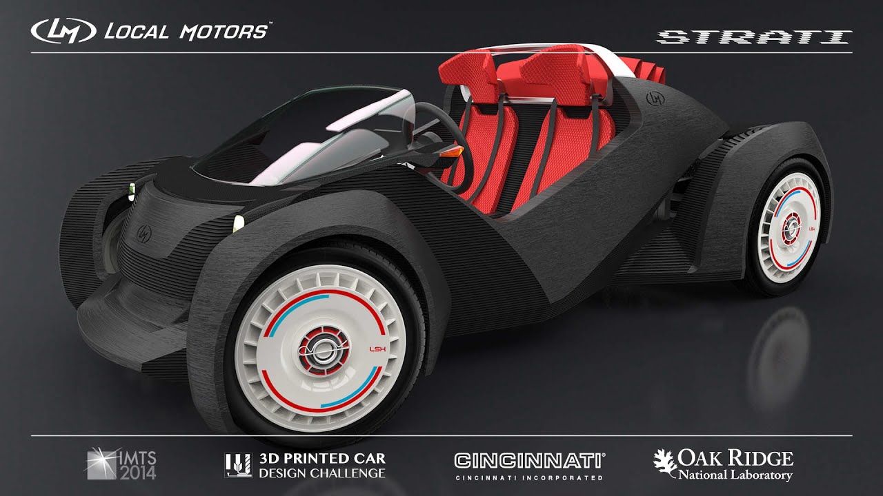 Revolutionary Strati: The World&rsquo;s First 3D-Printed Car in 60 Seconds!