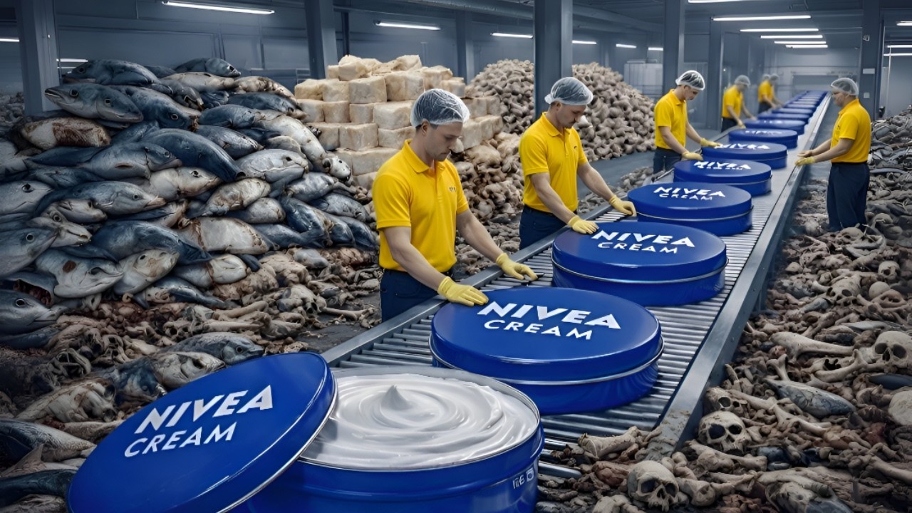 Cómo se transforman los huesos de animales en crema Nivea dentro de la fábrica de lujo
