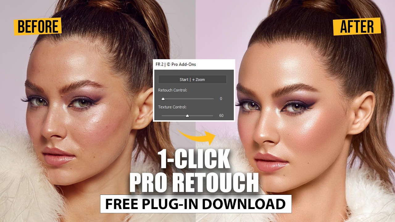 Ретушь кожи в Photoshop одним щелчком мыши &mdash; бесплатный плагин | Быстрый профессиональный результ...