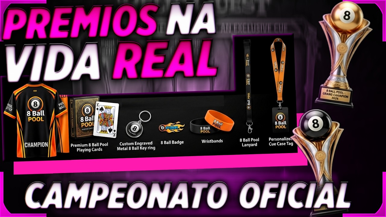 CAMPEONATO OFICIAL DO JOGO COM PREMIOS NA VIDA REAL? SIM ISSO ACONTECEU! - 8 Ball Pool