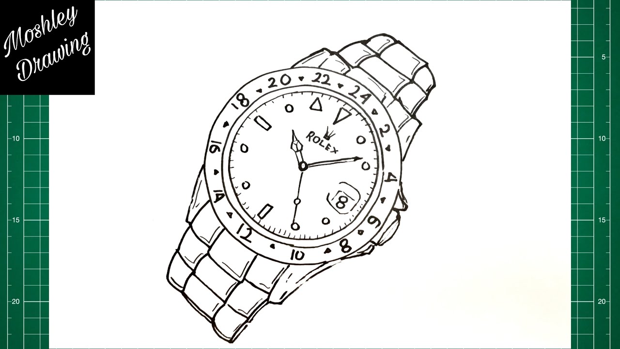 How to Draw a Rolex Watch