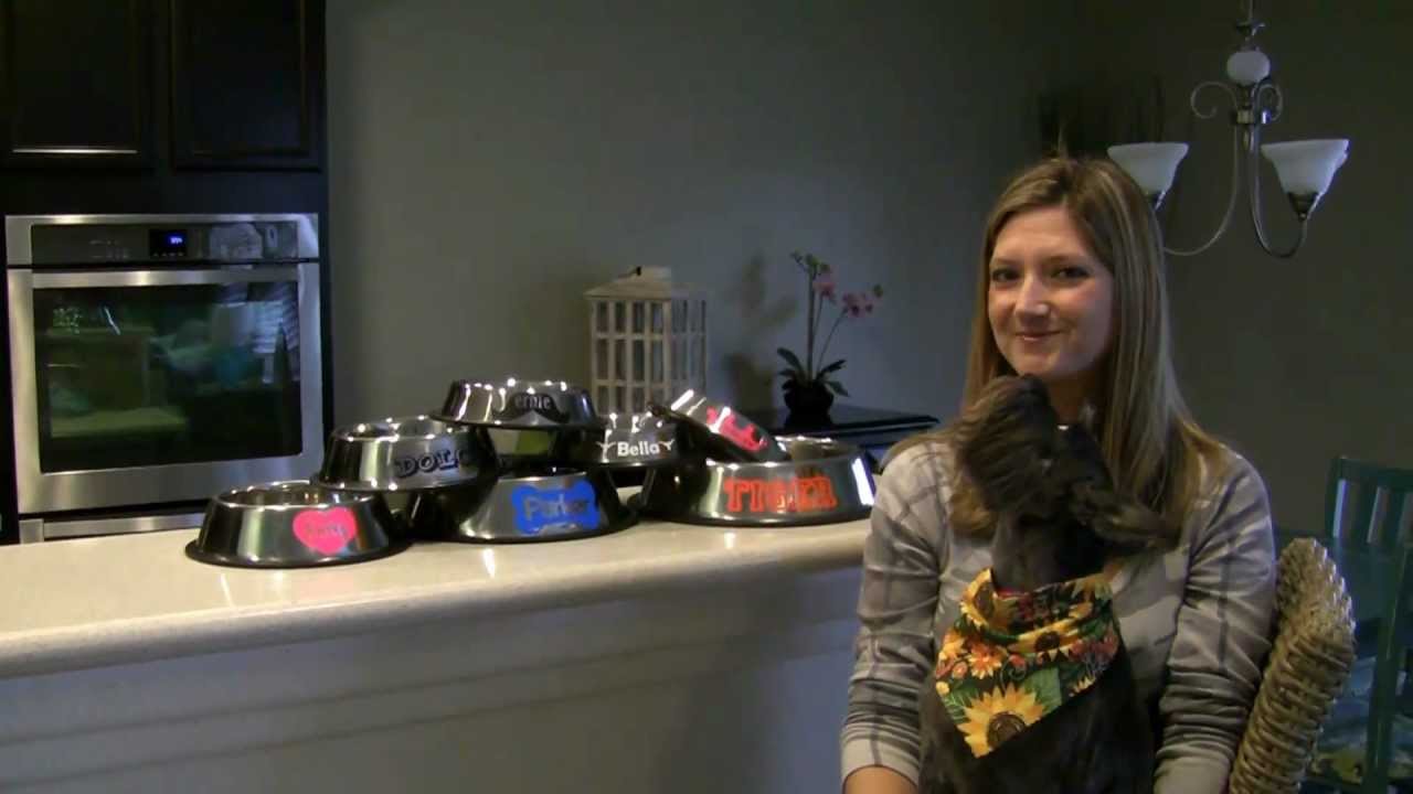 Personalized Stainless Steel Dog Bowls With Your Pet's Name
