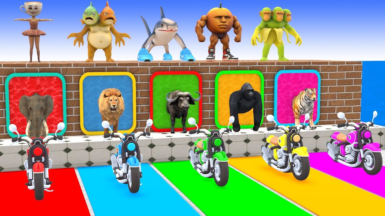 Long Slide Game With Italian Brainrot Tung Tung Sahur Ballerina Cappuccina 3d Funny Animal Game