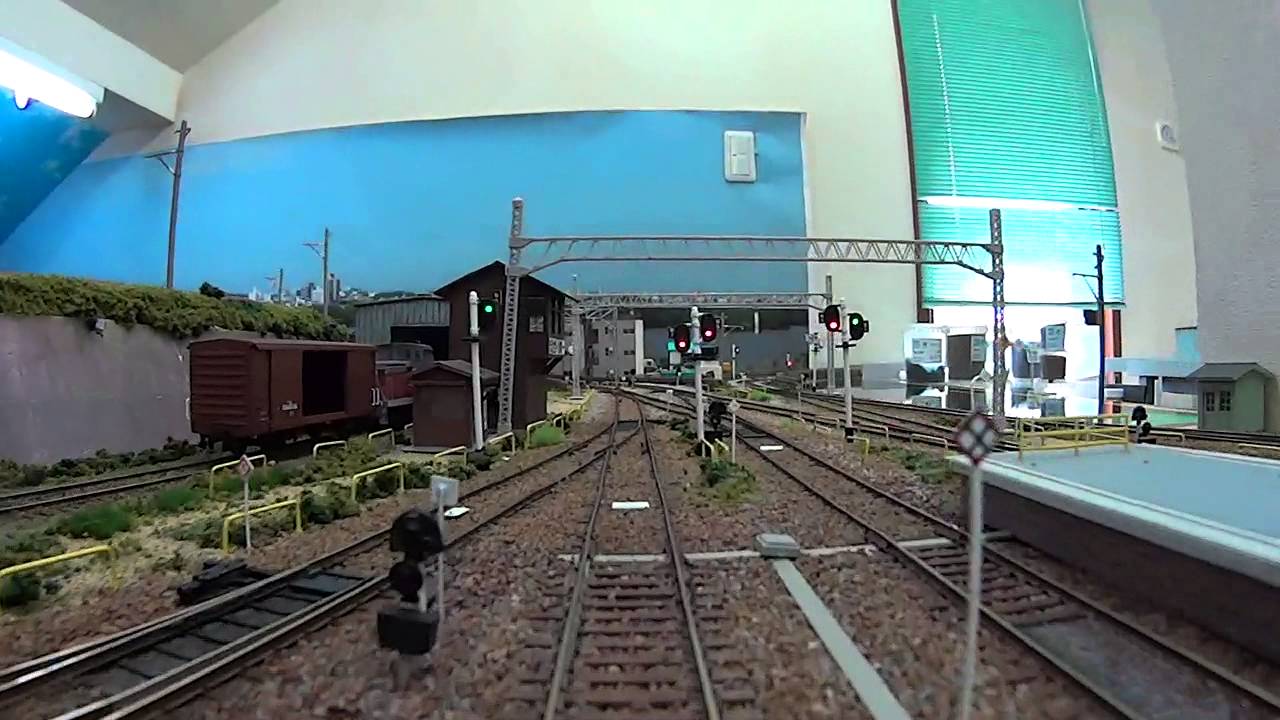 HOレイアウト運転席展望ビデオ③　Panorama view of HO layout