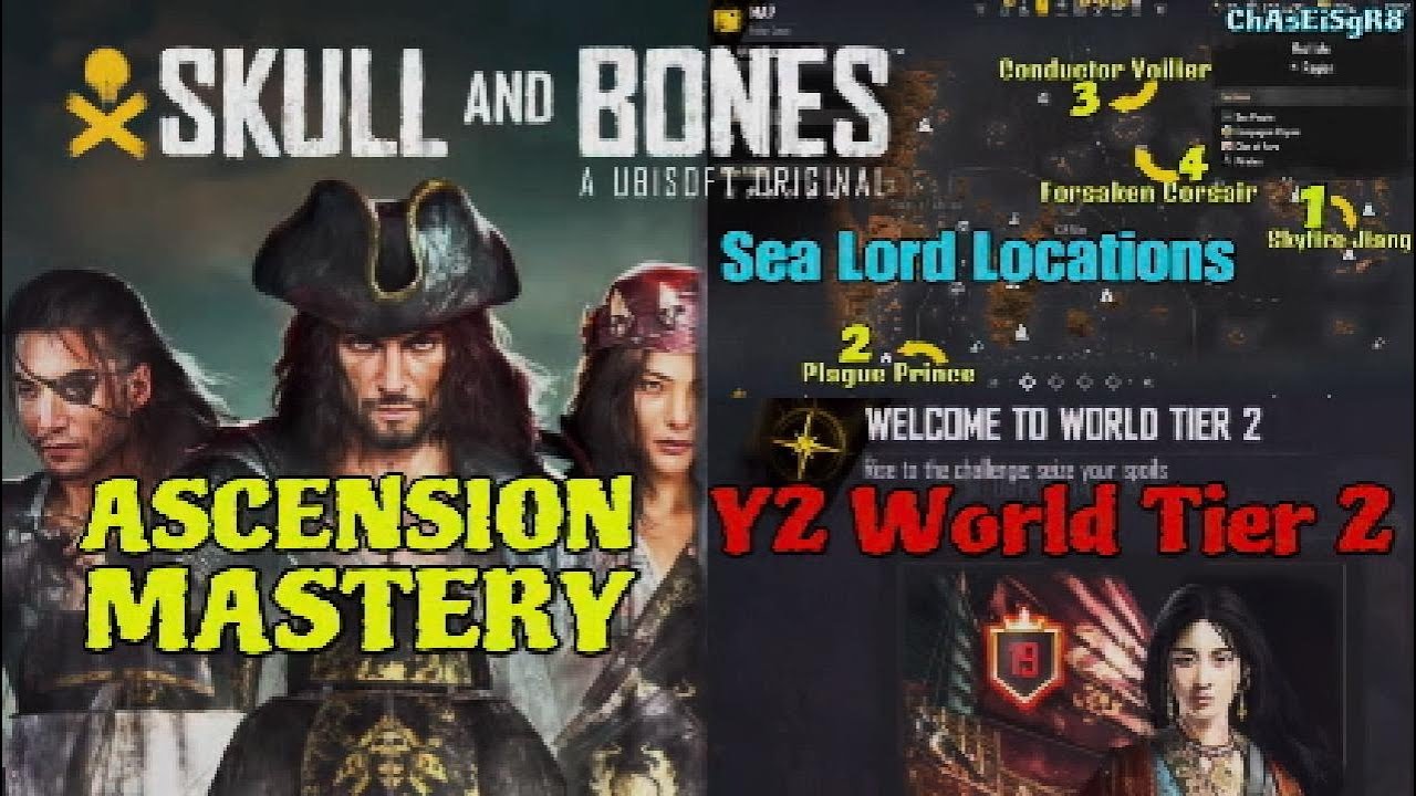 Skull and Bones ☠️ Ascension Mastery + Sea Lord Locations / World Tier 2 Y2
