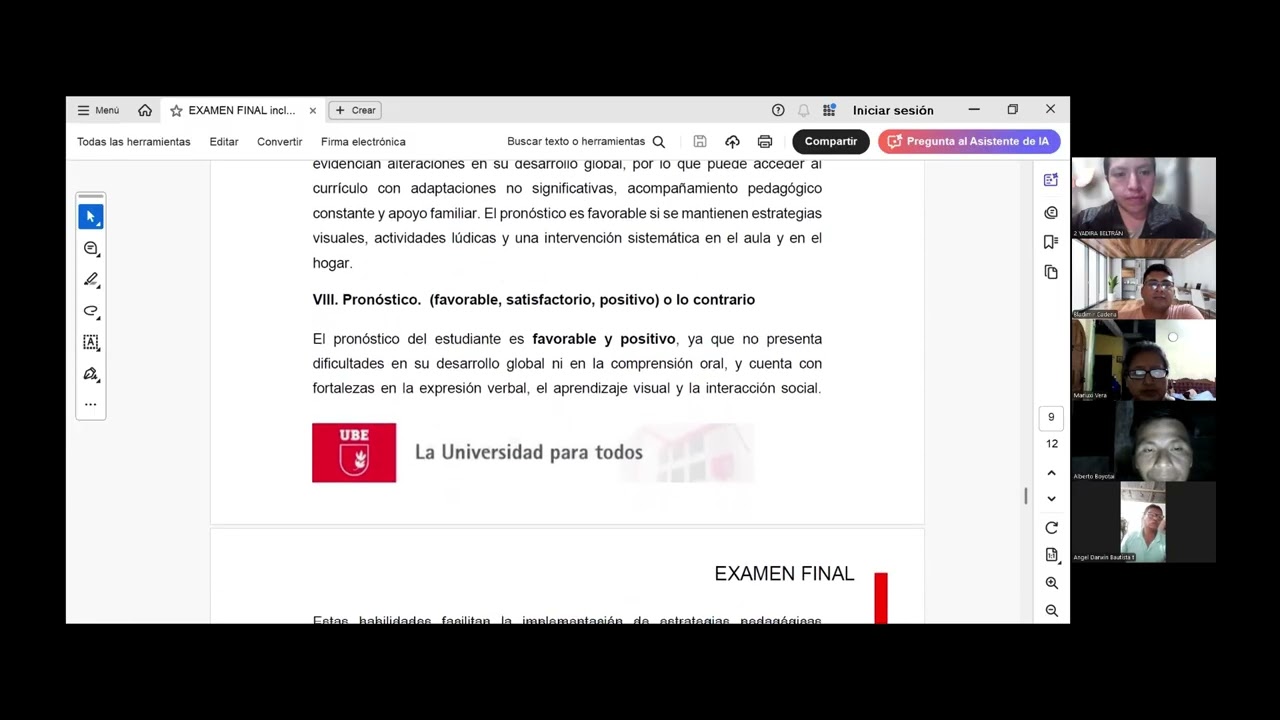 Examen final DIAGNÓSTICO Y ATENCIÓN PEDAGÓGICA A LA DIVERSIDAD
