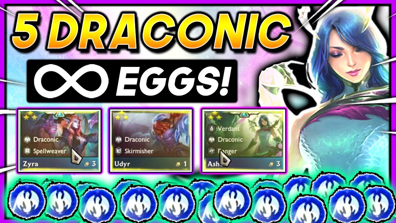 *SO MANY ⭐⭐⭐ DRACONIC EGGS !* - TFT SET 5 Teamfight Tactics Comp Build Strategy Guide  PBE Gameplay