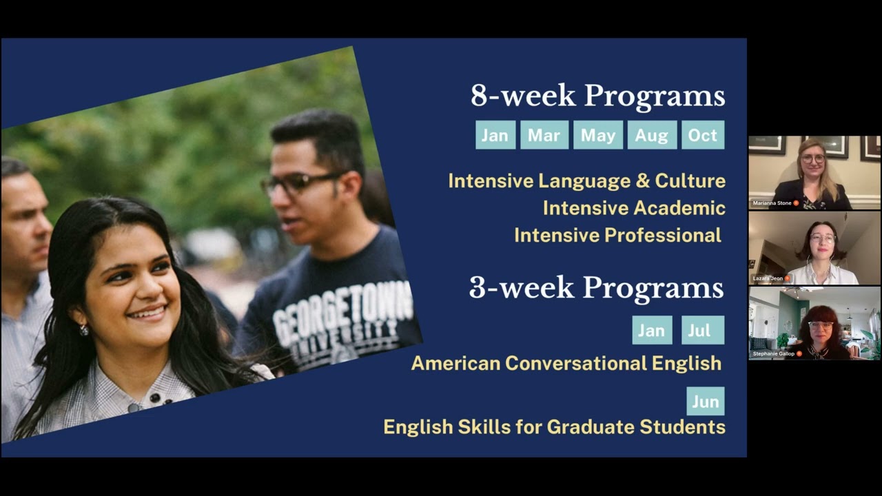 Webinar - Study English at Georgetown: All you need to know