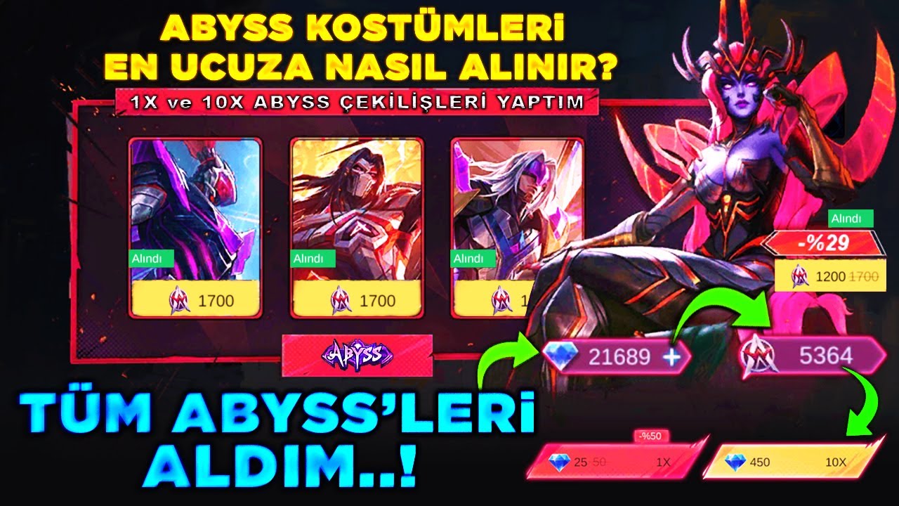 TÜM ABYSS KOSTÜMLERİNİ ALDIM | ÇUKUR KANATLARI ETKİNLİĞİNDEN ABYSS KOSTÜMLERİ EN UCUZA NASIL ALINIR