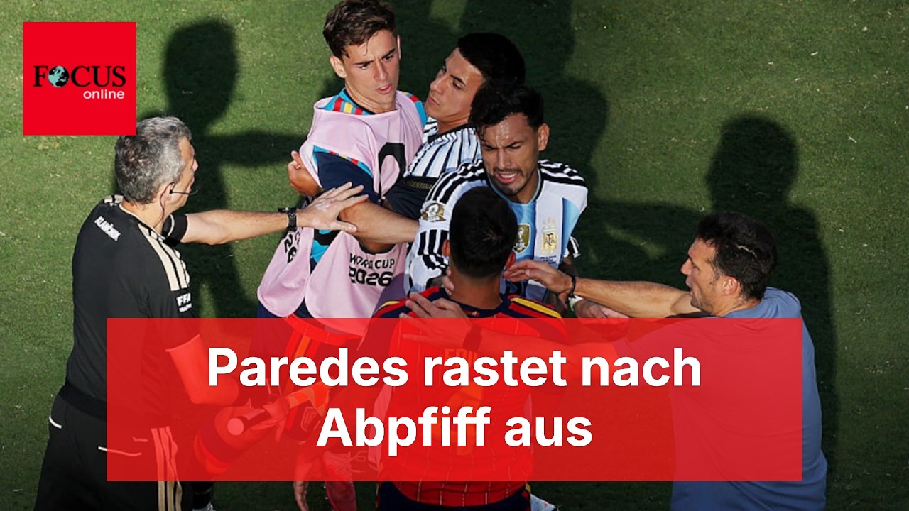 Paredes rastet nach Abpfiff aus