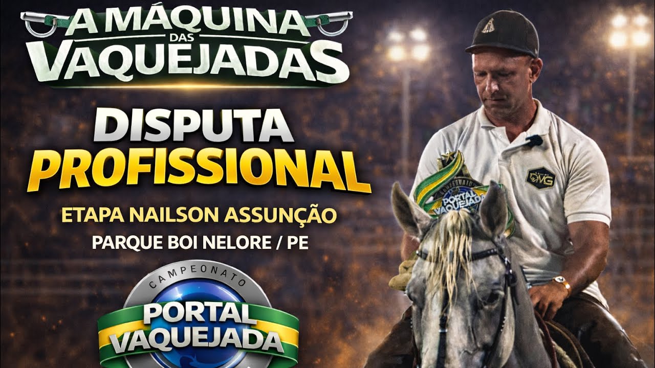 DISPUTA CATEGORIA PROFISSIONAL ETAPA NAILSON ASSUNÇÃO - PARQUE BOI NELORE - PORTAL VAQUEJADA AO VIVO