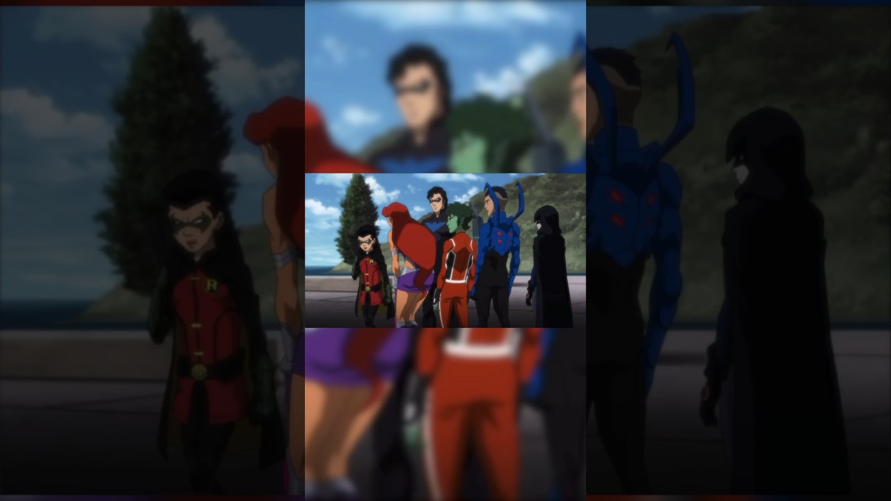 Robin meets the Teen Titans #damianwayne #nightwing #starfire #raven #shorts #fypシ゚viral #dccomics