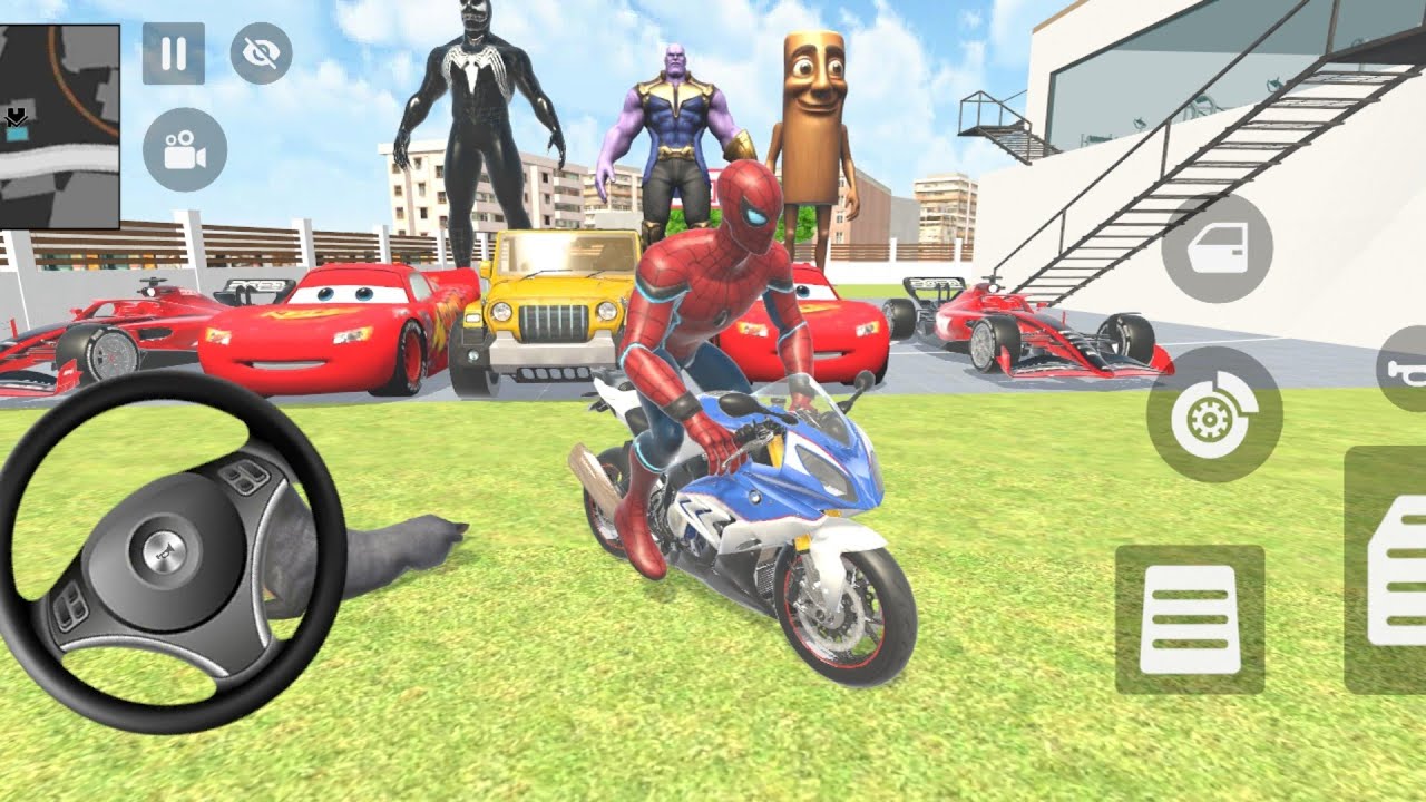 ❤️Spiderman Mc Queen Car 🦚 Thung Thung Thanos Ben 🔟 Police Modified Car Showroom 🥰 3D Simulator Game