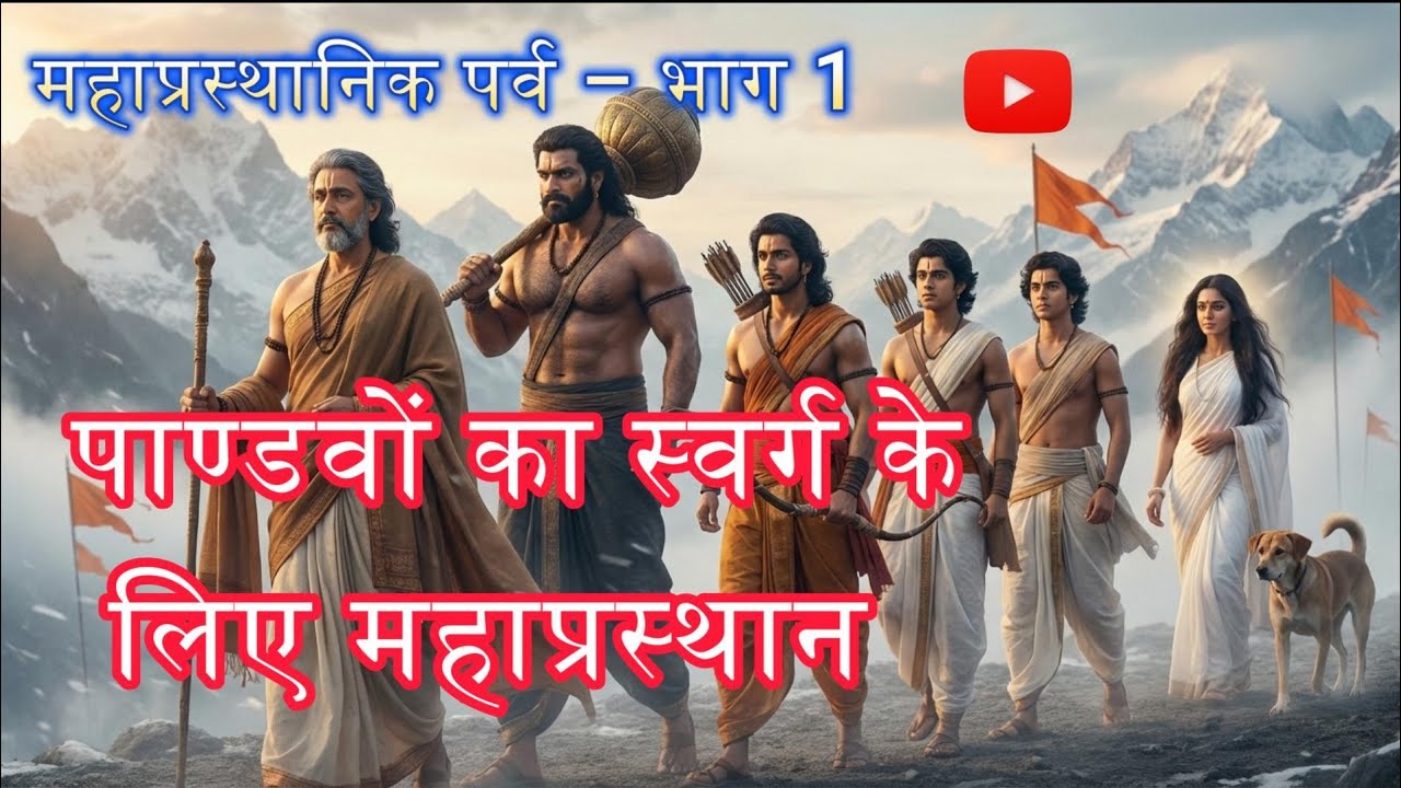 Mahaprasthan1: वृष्णिवंशियोंका श्राद्धकरके प्रजाजनोंकी अनुमति ले द्रौपदीसहित पाण्डवोंका महाप्रस्थान🙏