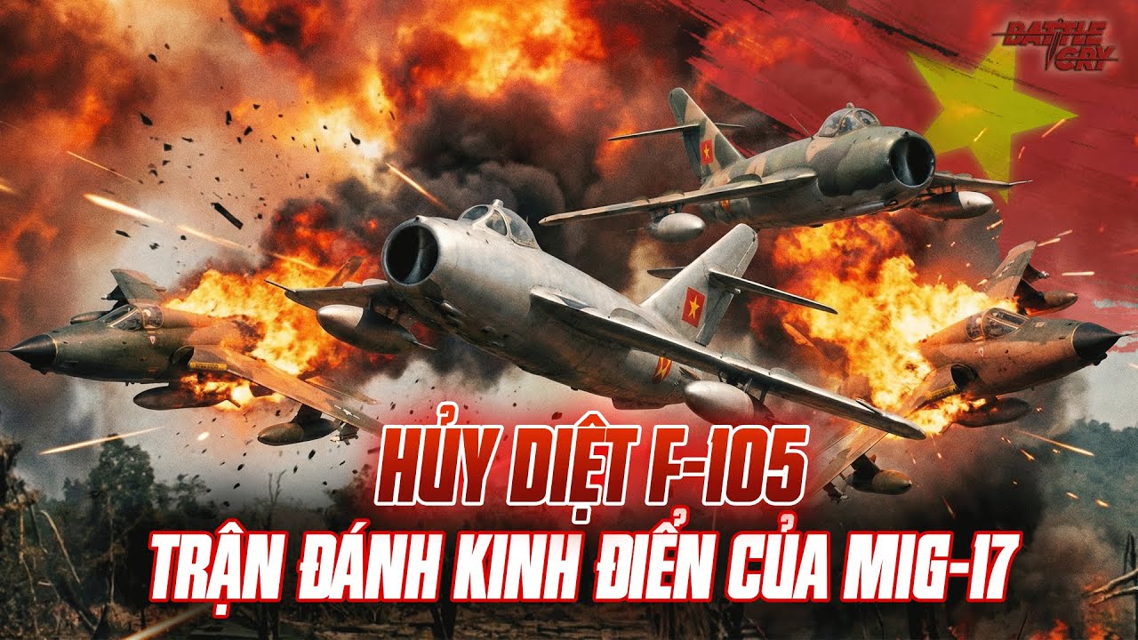 TRẬN KHÔNG CHIẾN CẦU HÀM RỒNG - THẦN SẤM F-105 BỊ ĐẬP TAN TÁC TRƯỚC MIG-17, NỖI SỈ NHỤC CỦA NGƯỜI MỸ