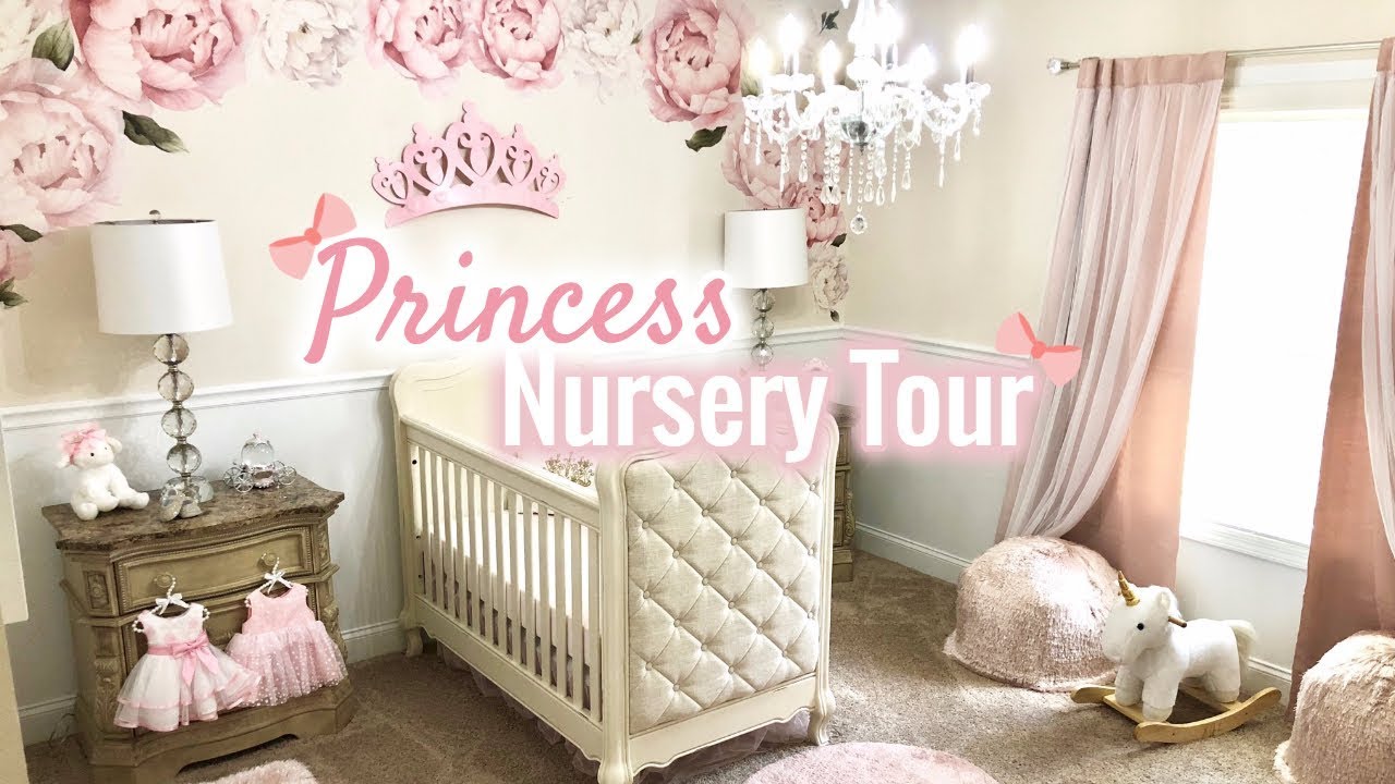 BABY GIRL NURSERY TOUR! | Princess Nursery | LGQUEEN Home Decor