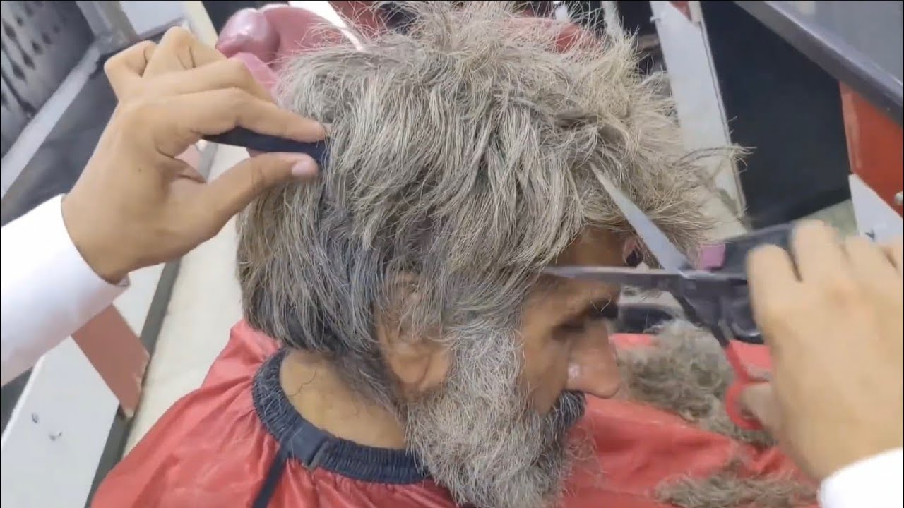 Homeless Man Incredible Haircut & Beard Transformation 